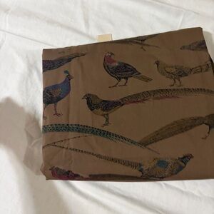 Vintage Perry Ellis Pheasant king flat sheet